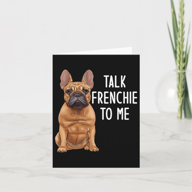 Carte Bouledogue parle français à moi  (Devant)