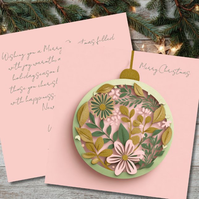 Carte Boules de Noël festives et élégantes salutations (Créateur téléchargé)