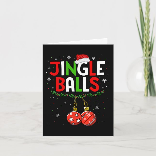 Carte Boules Tinsel Correspondances Châtaignes Noël Coup (Devant)