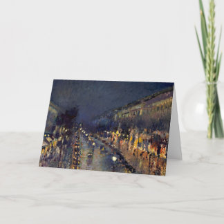 Carte Boulevard Camille Pissarro Montmartre en soirée