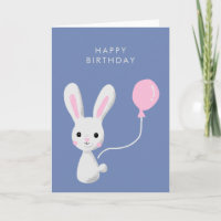 Boulon rose lapin mignon Joyeux anniversaire