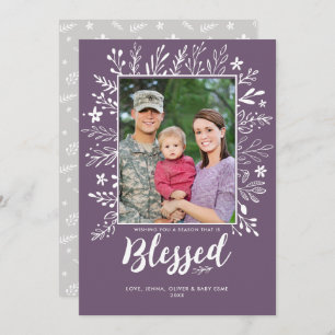 Carte Bounty Christmas Purple Holiday Flat