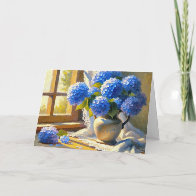 Carte Bouquet Blue Hydrangea (Devant)