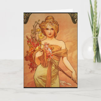 Carte Bouquet d'Alphonse (Alfons) Mucha