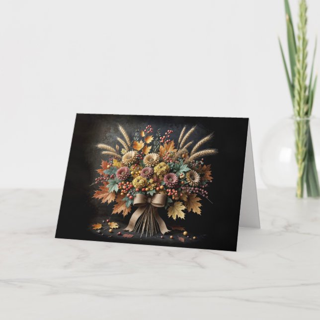 Carte Bouquet d'anniversaire de Maman d'Automne (Devant)