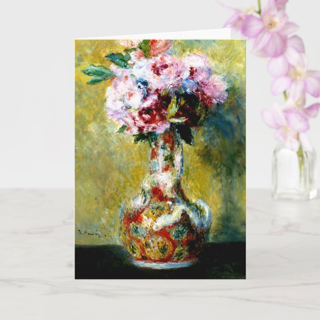 Carte Bouquet dans un vase, Auguste Renoir (Orchidée)