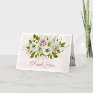 Carte Bouquet d'aquarelle romantique Roses roses roses M