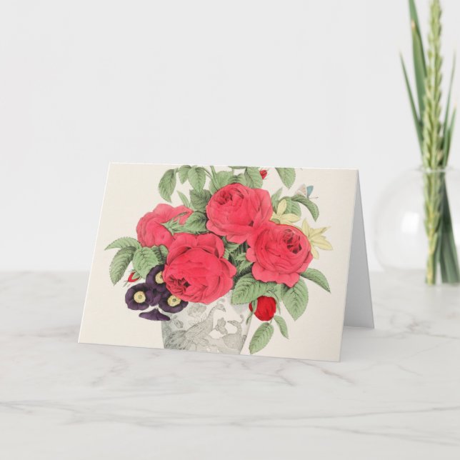 Carte Bouquet de Blank Rose (Devant)