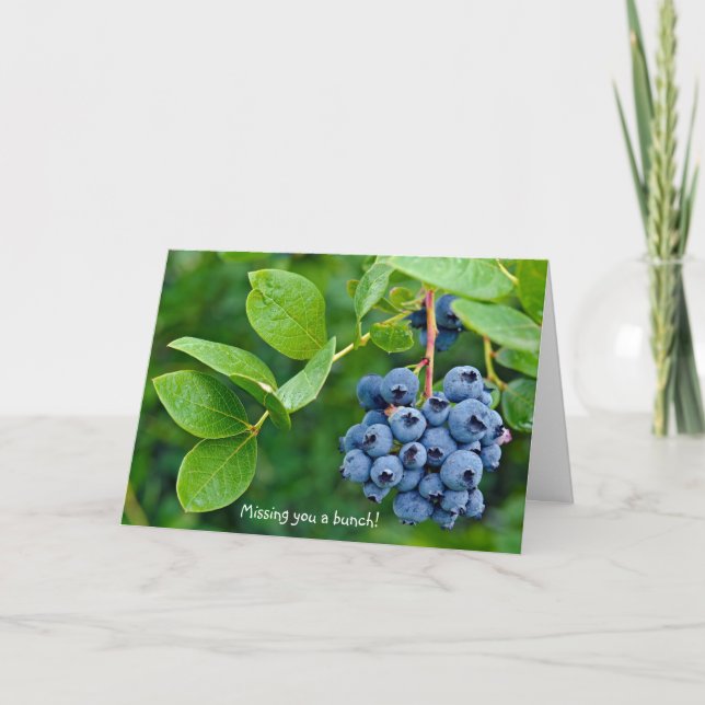 Carte bouquet de bleuets pour Missing You (Devant)