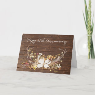 Carte Bouquet de bois de cerf pour 65e anniversaire