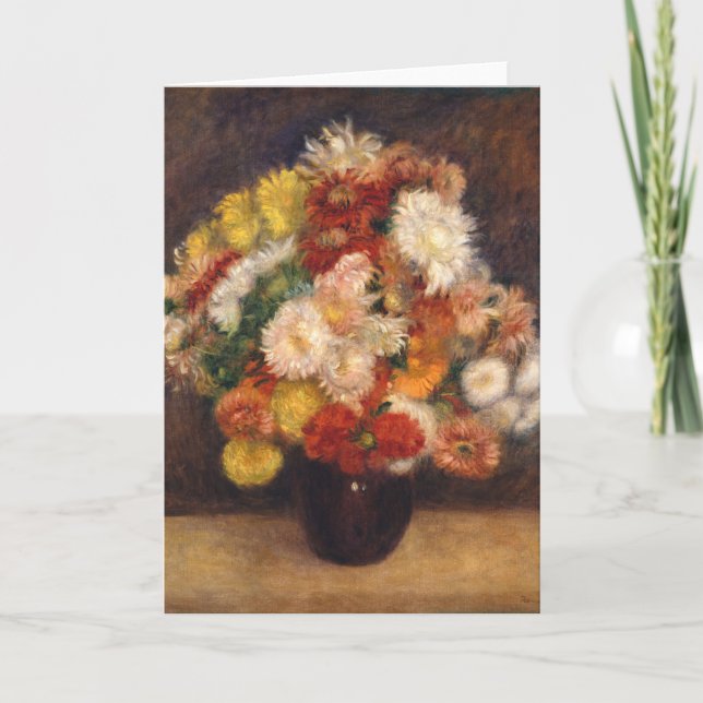 Carte Bouquet de Chrysanthemums Renoir (Devant)