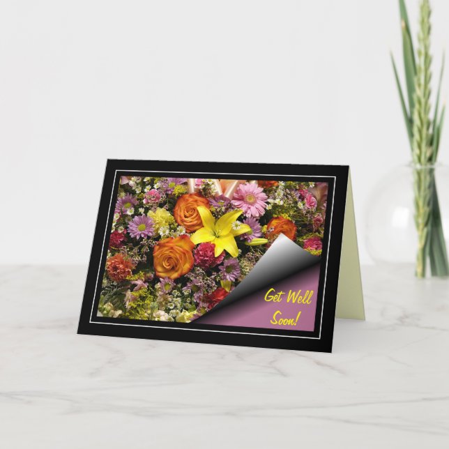 Carte Bouquet de fleurs bien obtenir (Devant)