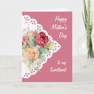 Carte Bouquet de fleurs Chéri Fête des Mères