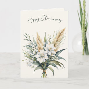 Carte Bouquet de fleurs d'aquarelle