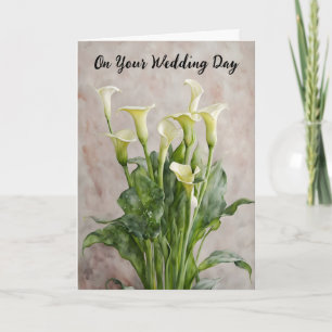 Carte Bouquet de fleurs de calla Lily Félicitations de m