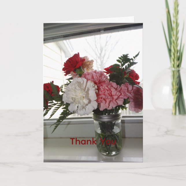Carte Bouquet de fleurs d'œillet (Devant)