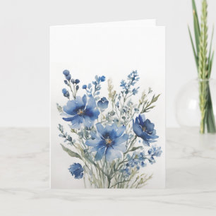 Carte Bouquet de fleurs Elégante aquarelle