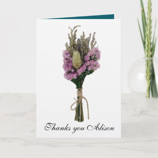 Carte Bouquet de fleurs personnalisé Merci