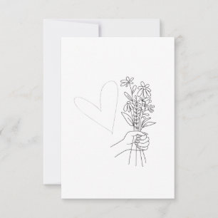Carte Bouquet de fleurs pour la Saint-Valentin