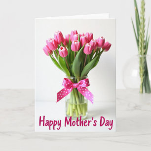 Carte Bouquet De Fleurs Rayées