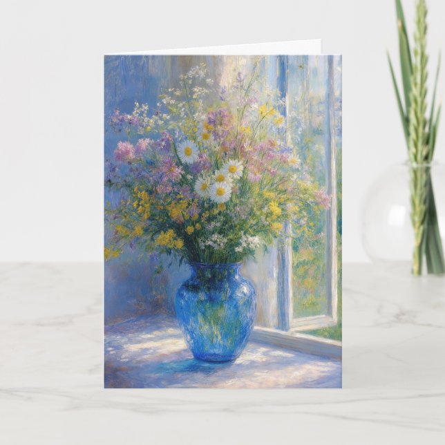 Carte Bouquet de fleurs sauvages de Monet pour anniversa (Devant)