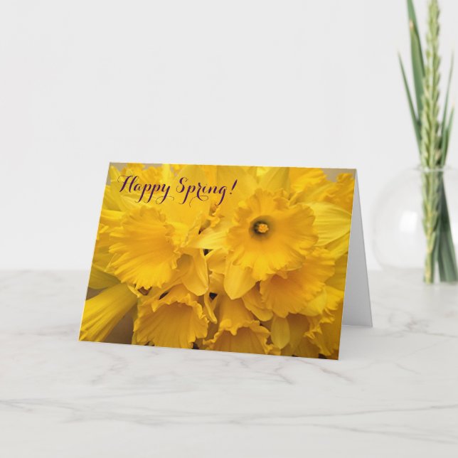 Carte Bouquet de jonquilles Anniversaire (Devant)