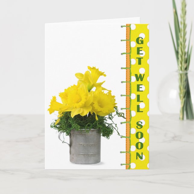 Carte Bouquet de jonquilles gaies, ça ira bientôt (Devant)