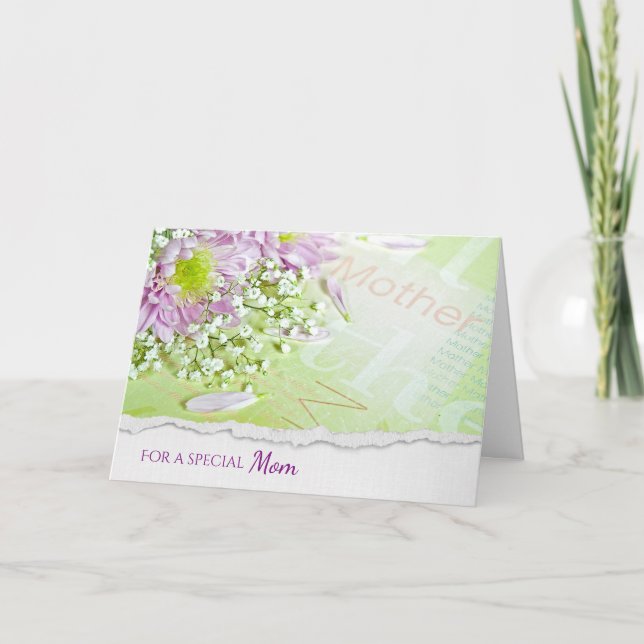 Carte bouquet de marguerite pour la fête des mères (Devant)