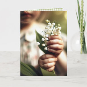 Carte Bouquet de muguet d'anniversaire