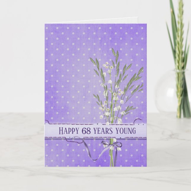 Carte Bouquet de muguet pour 68e anniversaire   (Devant)