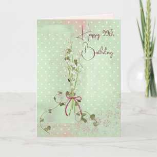 Carte Bouquet de muguet pour 99e anniversaire
