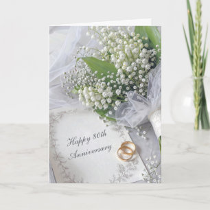 Carte Bouquet de muguet pour le 80e anniversaire