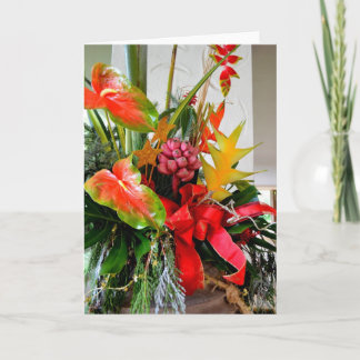 Carte Bouquet de Noël tropical