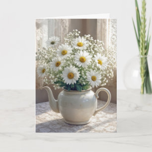 Carte Bouquet de pâquerettes en pensant à vous
