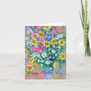 Carte Bouquet de printemps personnalisé pour la fête des