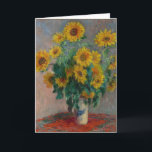 Carte Bouquet de tournesols | Claude Monet<br><div class="desc">Bouquet of Sunflowers (1881) de Claude Monet (Français, 1840-1926) est une vie morose rayonnante qui capture la vibrance audacieuse et la beauté texturée des tournesols. Avec sa brosse impressionniste signature, Monet transforme les fleurs en une étude dynamique de la couleur et de la lumière, célébrant leurs teintes dorées et leur...</div>