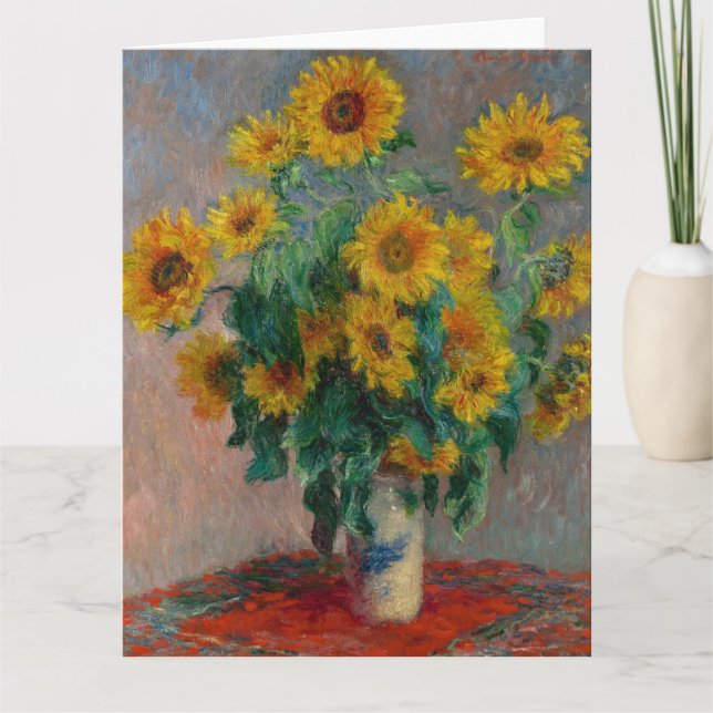 Carte Bouquet de tournesols de Claude Monet (Devant)