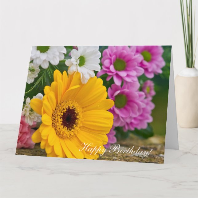 Carte Bouquet des fleurs (Devant)