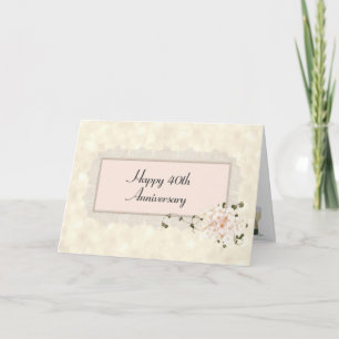 Carte Bouquet d'hortensia pour le 40e anniversaire