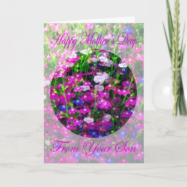 Carte Bouquet du jour de mère de fils (Devant)