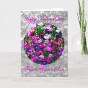 Carte Bouquet du jour de mère de fils