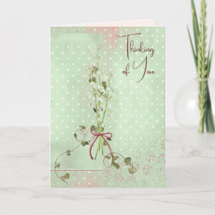 Carte Bouquet Muguet Pensée pour Vous