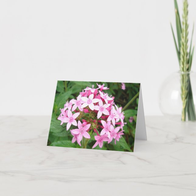 Carte Bouquet rose (Devant)