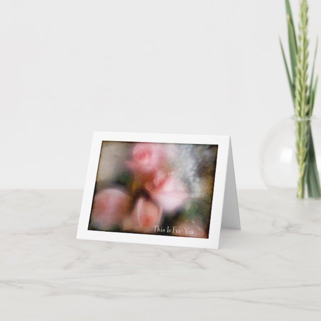 Carte Bouquet Rose pour vous #1 (Devant)
