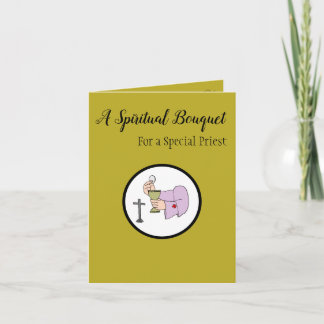 Carte Bouquet spirituel pour un prêtre