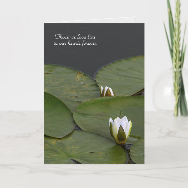 Carte bourgeon nénuphar avec des caleçons sympathiques (Devant)