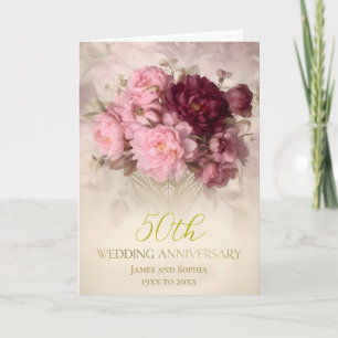 Carte Bourgogne 50ème anniversaire de mariage