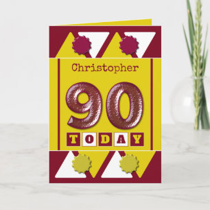 Carte Bourgogne et jaune 90e anniversaire