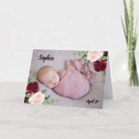Bourgogne Fleurs rousses Bébé Fille garçon Photo N