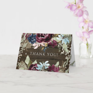 Carte Bourgogne: Le Merci du Twinkle Rustique Floral